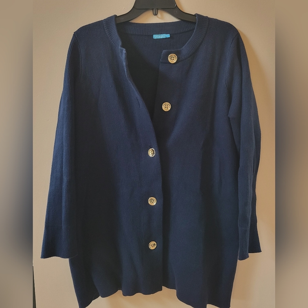 J. McLaughlin Navy Blue Cardigan